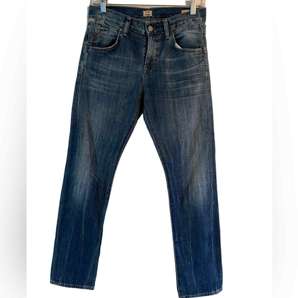 Citizens of Humanity Daisy Jeans  Size 24 Mid Rise Slim Straight Blue Denim - Picture 1 of 13